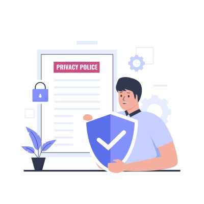 Privacy policy illustration design concept. Illustration for websites, landing pages, mobile applications, posters and banners